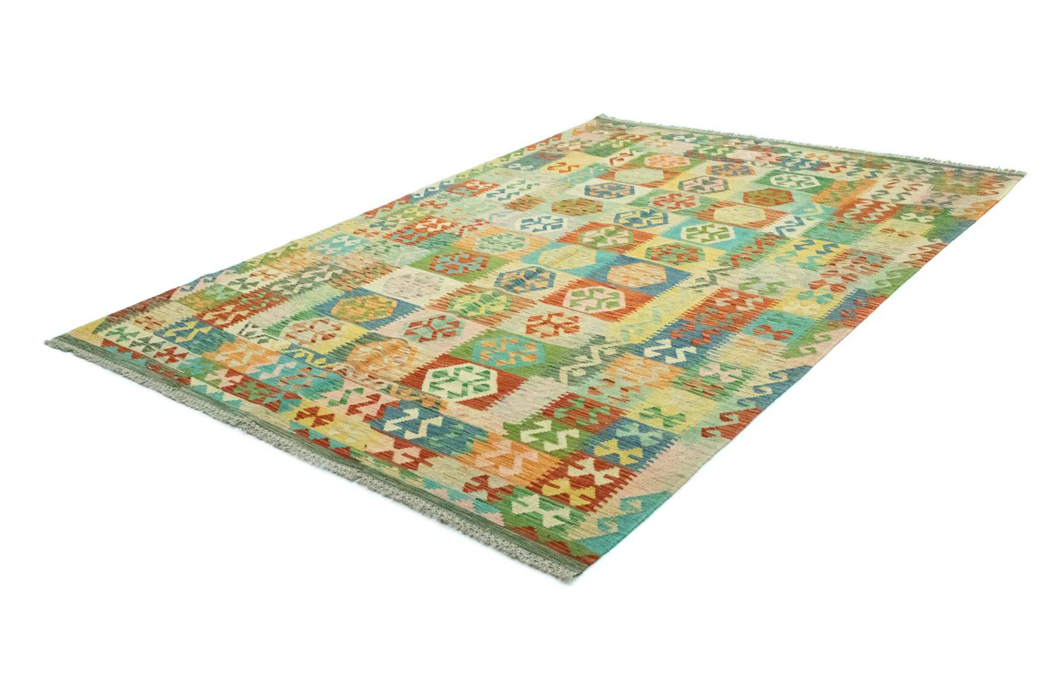 Kelim Afghan Teppich 302x205cm - Image 5