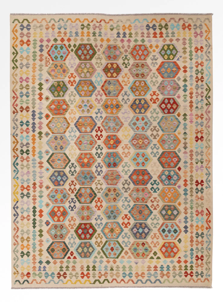 Kelim Maimene Teppich 338x252cm