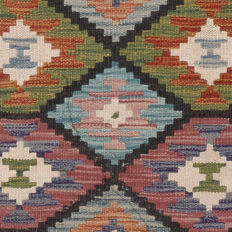 Kelim Teppich - Splash quadratisch  - 104 x 97 cm - mehrfarbig - Image 2