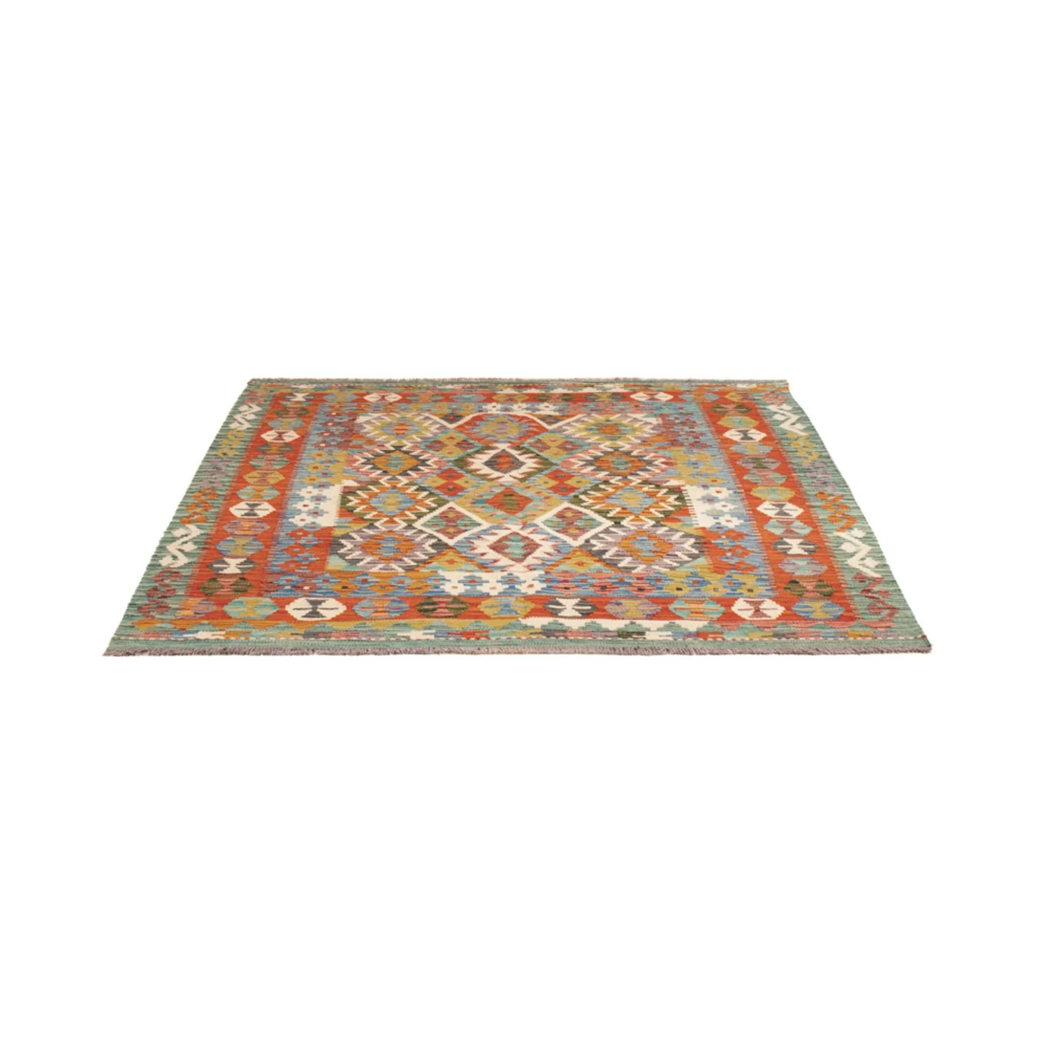 Kelim Teppich - Splash quadratisch  - 154 x 152 cm - mehrfarbig - Image 5