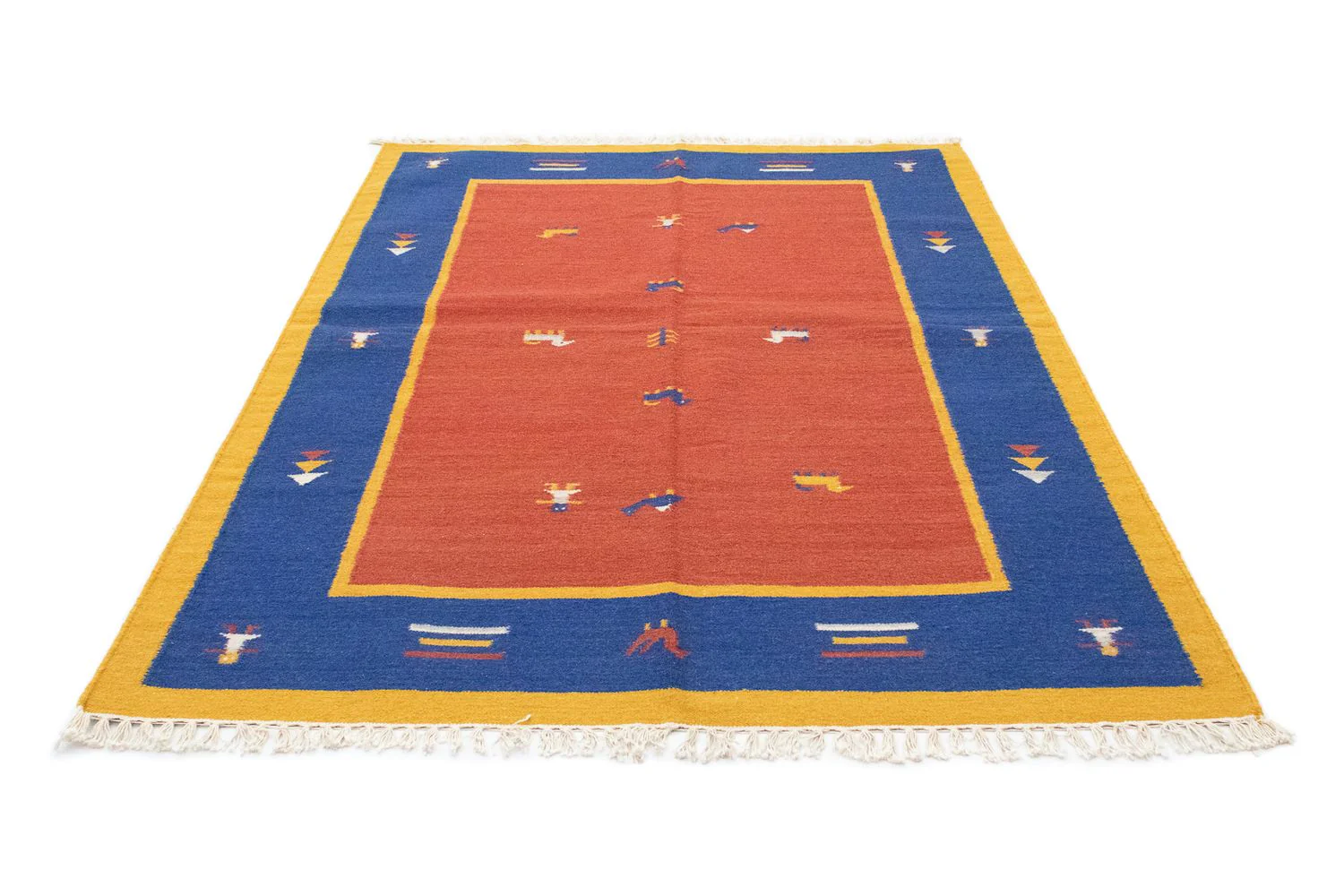 Kelim Teppich - Trendy 200 x 140 cm - orange - Image 2