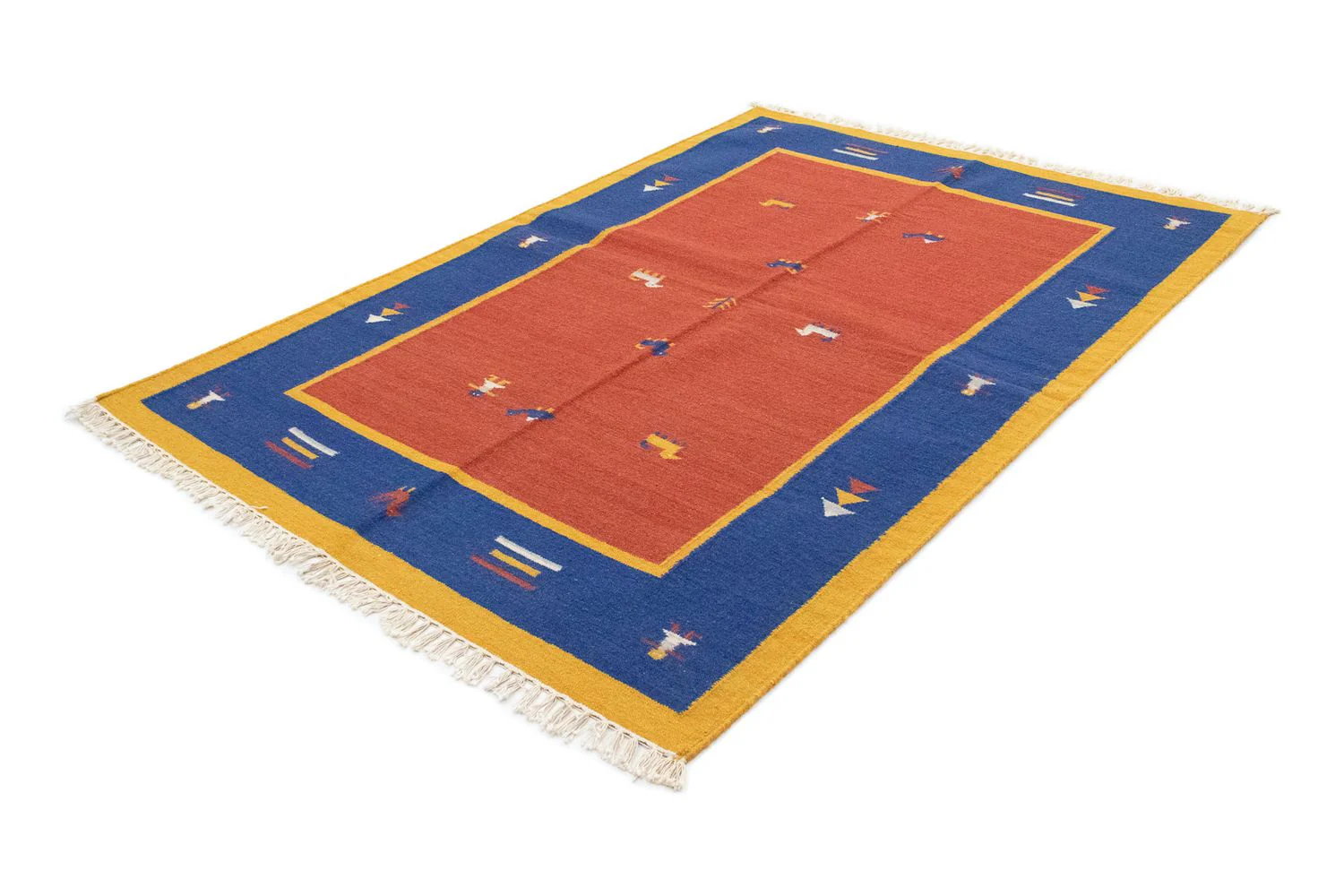 Kelim Teppich - Trendy 200 x 140 cm - orange - Image 3