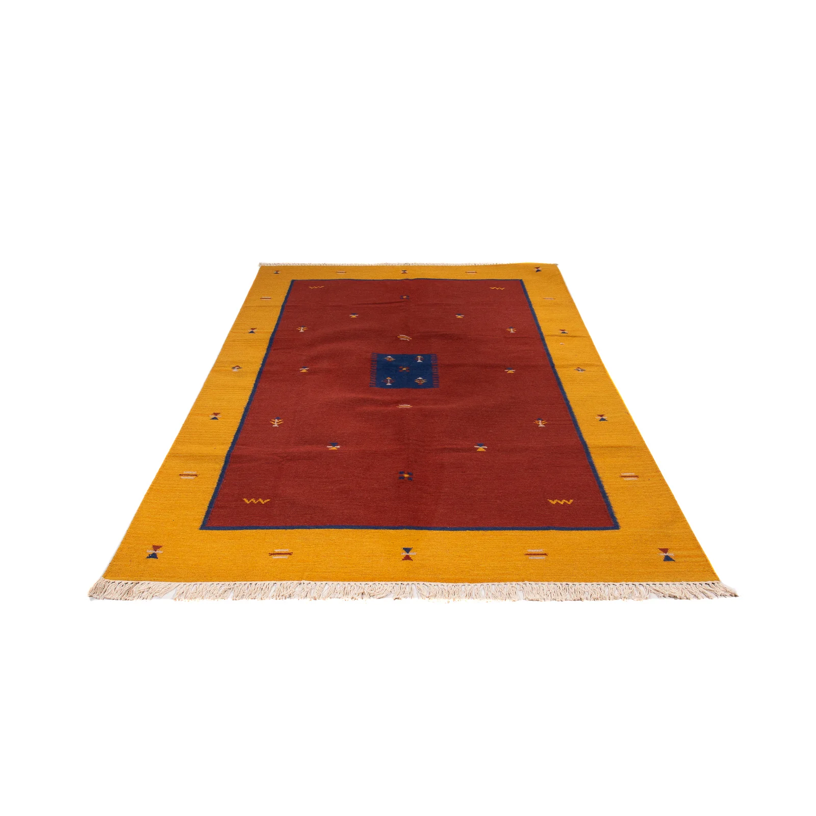 Kelim Teppich - Trendy 240 x 170 cm - dunkelrot - Image 5