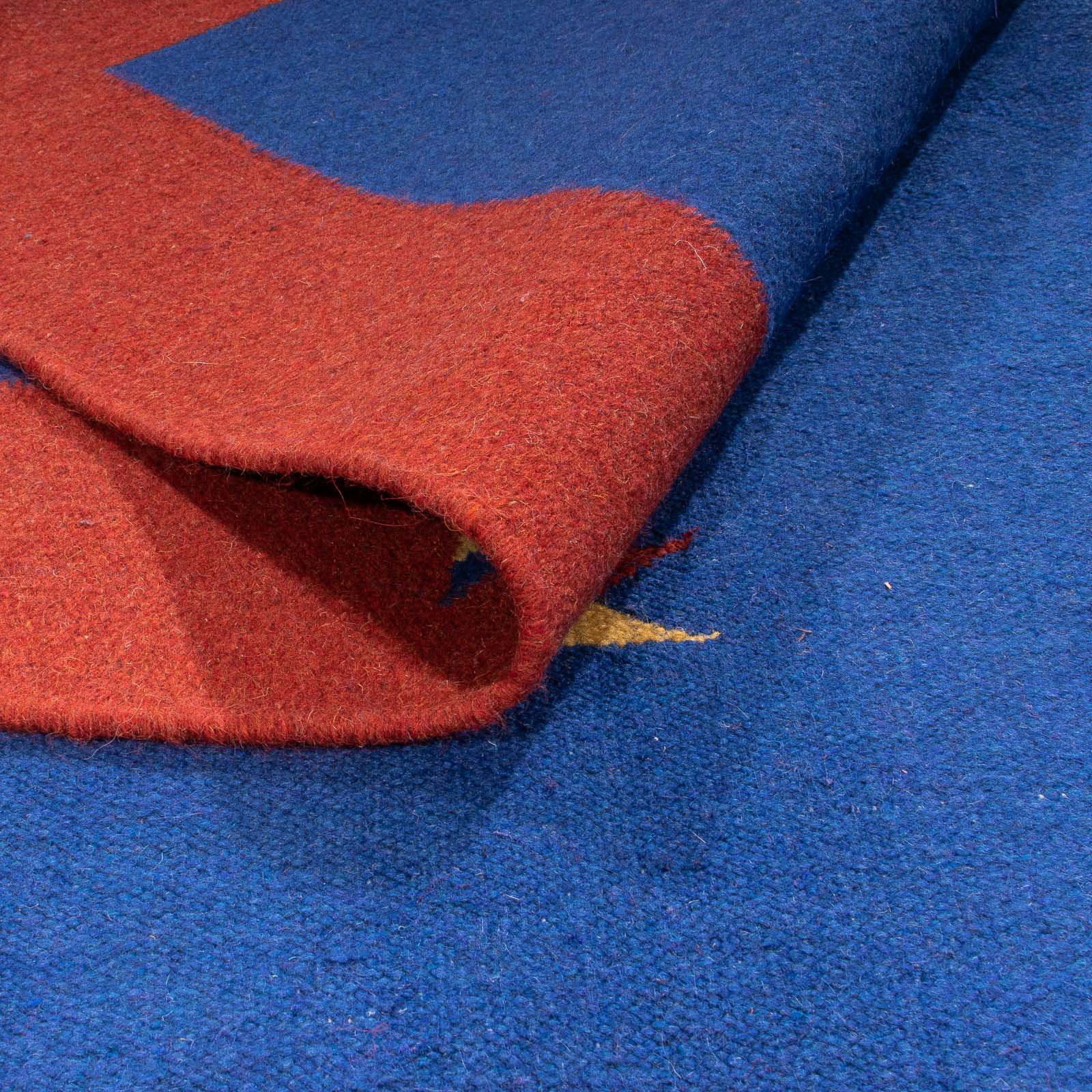 Kelim Teppich - Trendy 240 x 170 cm - dunkelblau - Image 4