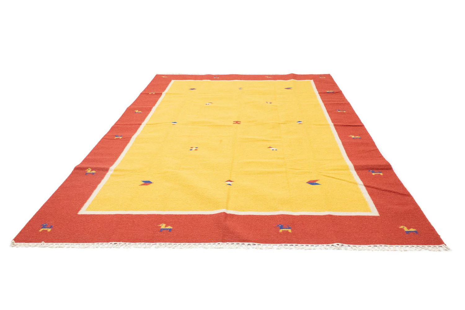 Kelim Teppich - Trendy 300 x 200 cm - gelb - Image 5