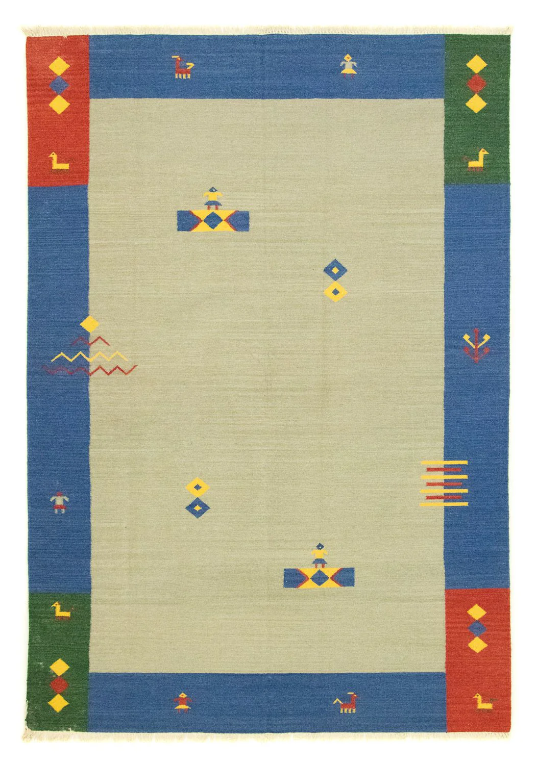 Kelim Teppich - Trendy 300 x 200 cm - grün