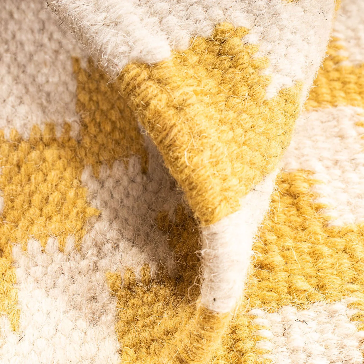 Kelim Teppich - Trendy 80 x 72 cm - beige - Image 4