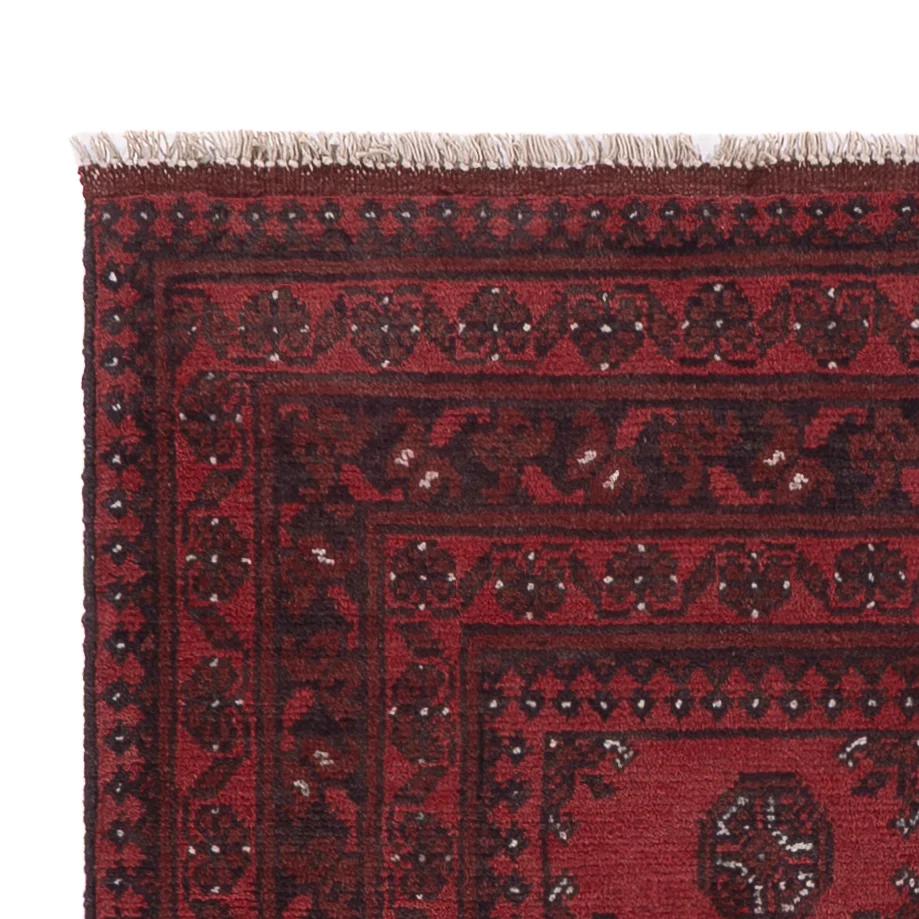 Läufer Afghan - Filpa - 194 x 99 cm - dunkelrot - Image 3