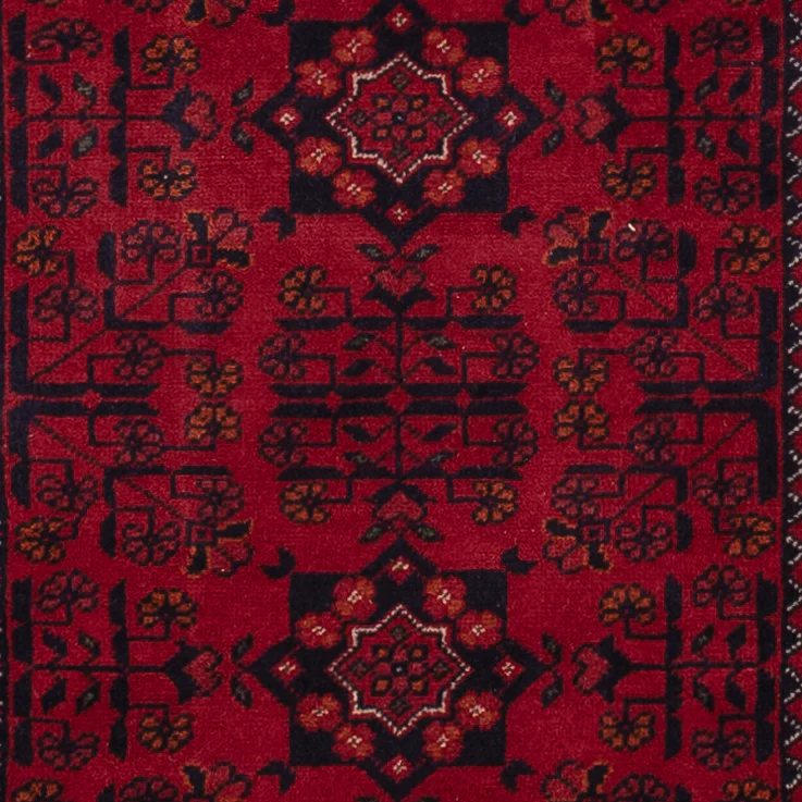 Läufer Afghan - Kunduz - 294 x 84 cm - dunkelrot - Image 2