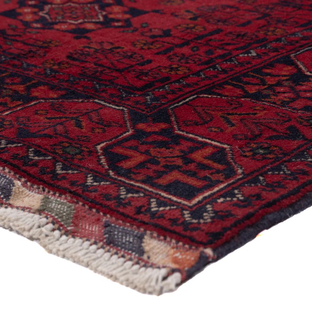 Läufer Afghan - Kunduz - 294 x 84 cm - dunkelrot - Image 4