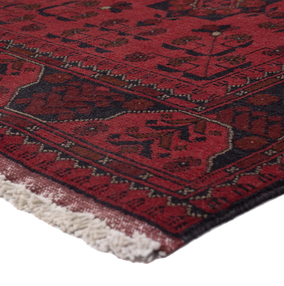Läufer Afghan - Kunduz - 295 x 79 cm - dunkelrot - Image 4