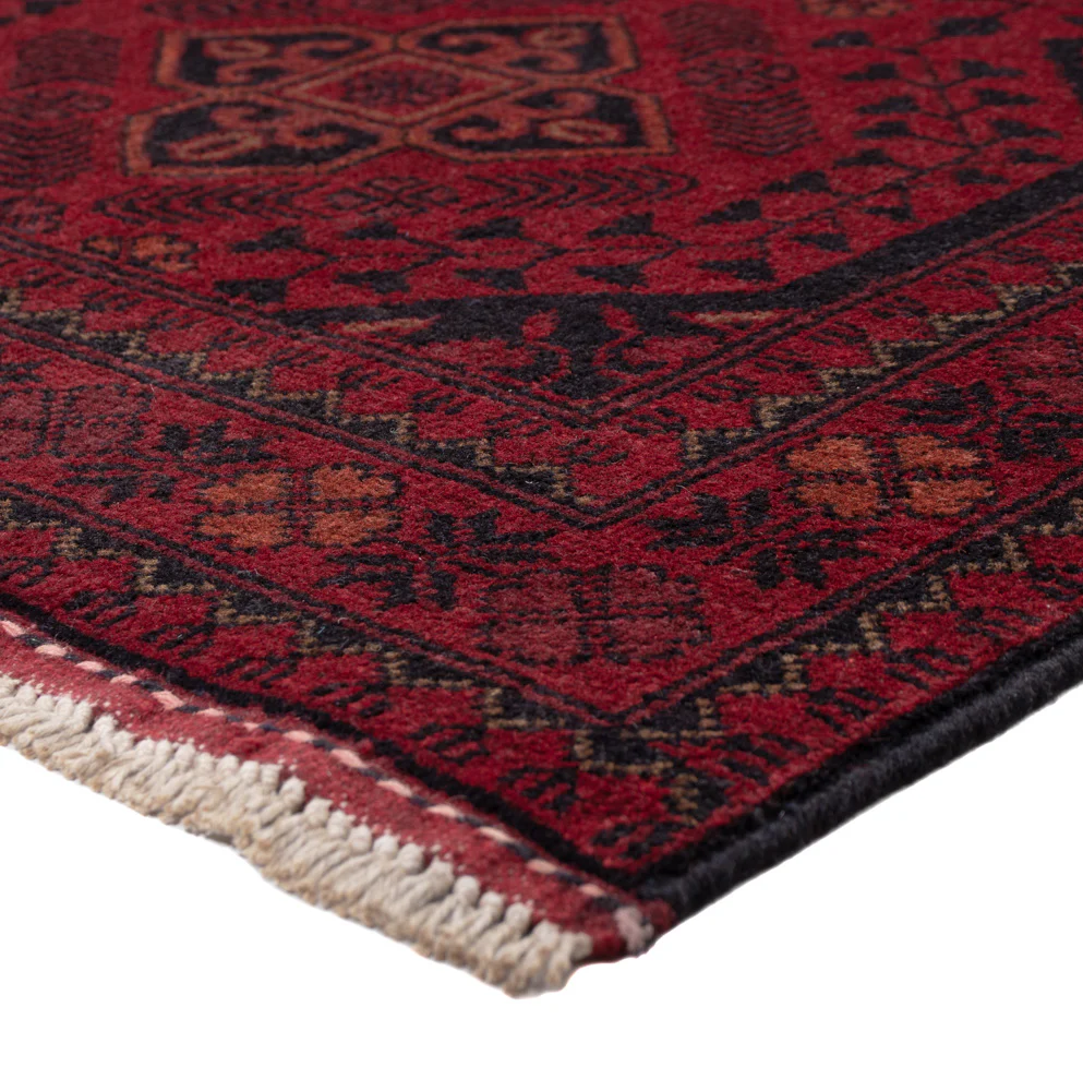 Läufer Afghan - Kunduz - 296 x 79 cm - dunkelrot - Image 4