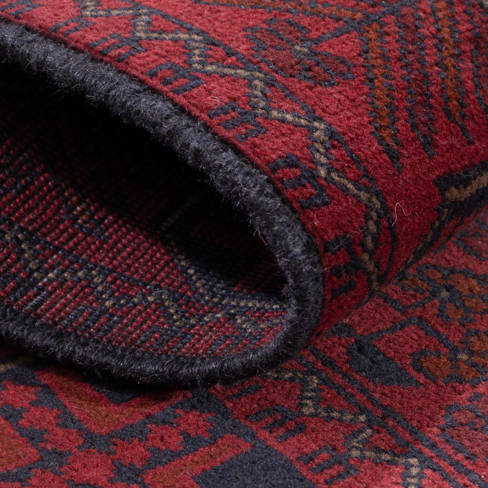 Läufer Afghan - Kunduz - 390 x 80 cm - dunkelrot - Image 5