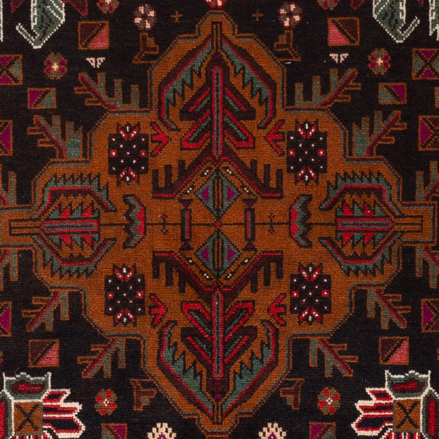 Läufer Belutsch - 201 x 114 cm - dunkelrot - Image 2