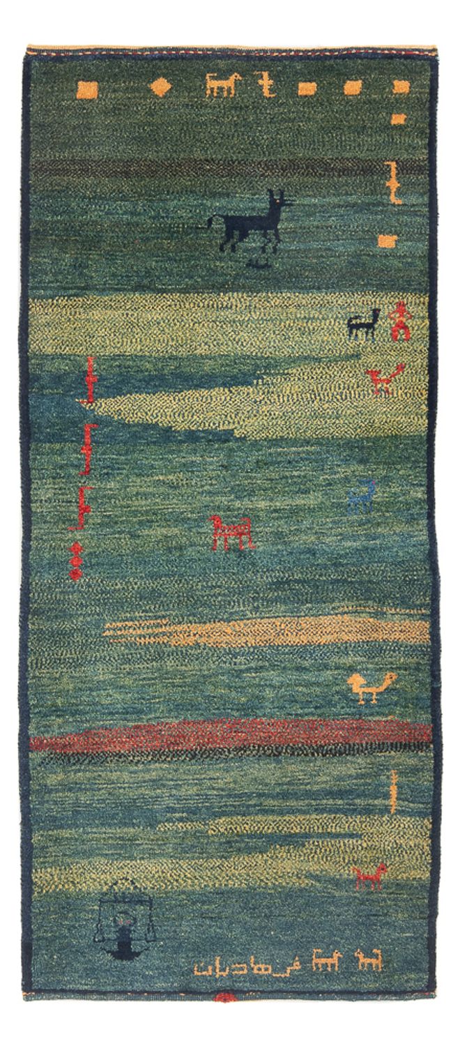 Gabbeh Persisch Teppich 195x87cm - Perserteppich Wollteppich