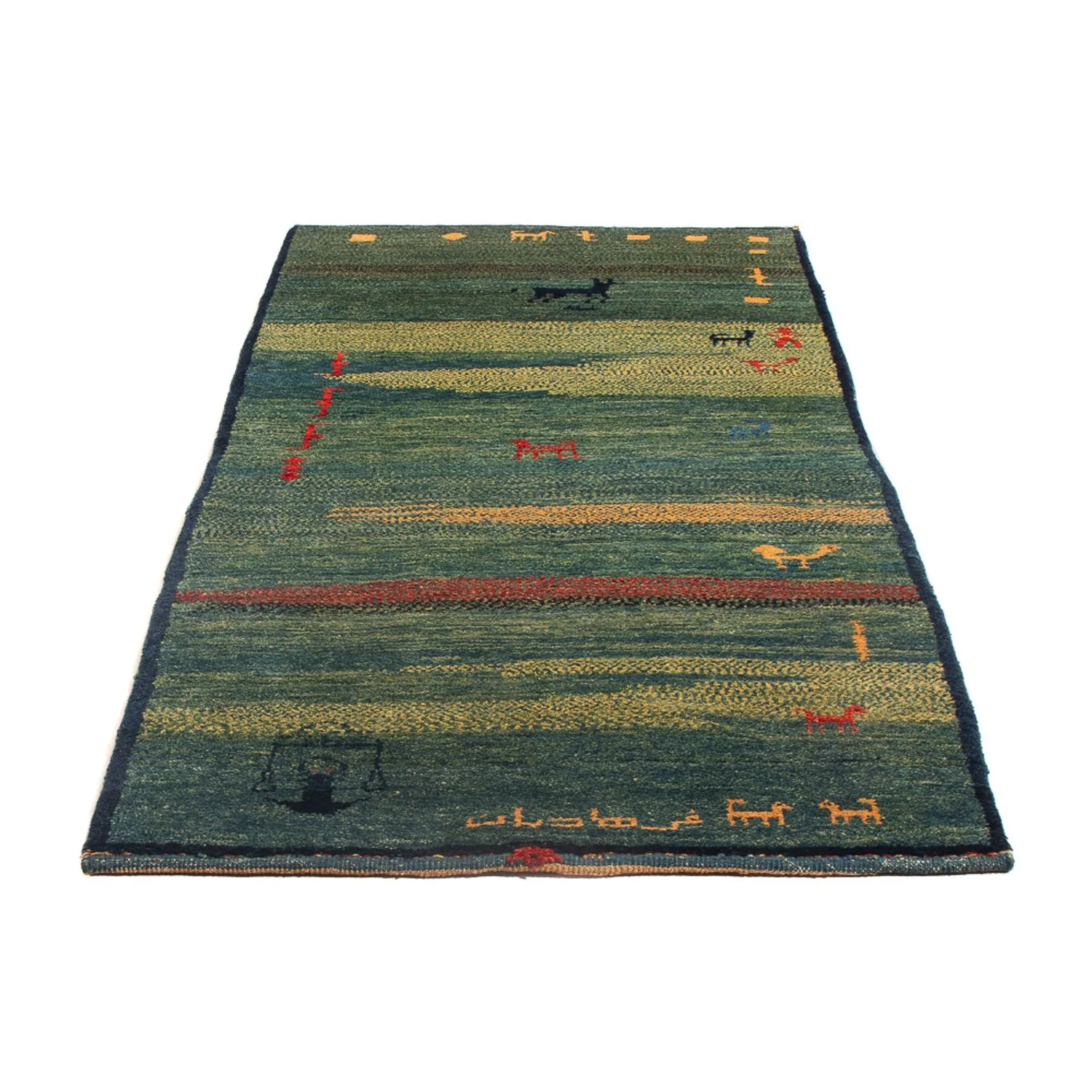Gabbeh Persisch Teppich 195x87cm - Perserteppich Wollteppich - Image 5