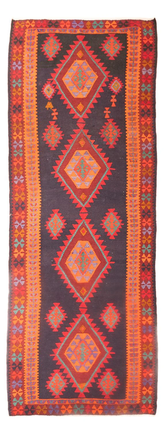 Läufer Kelim - Old - 385 x 145 cm - mehrfarbig
