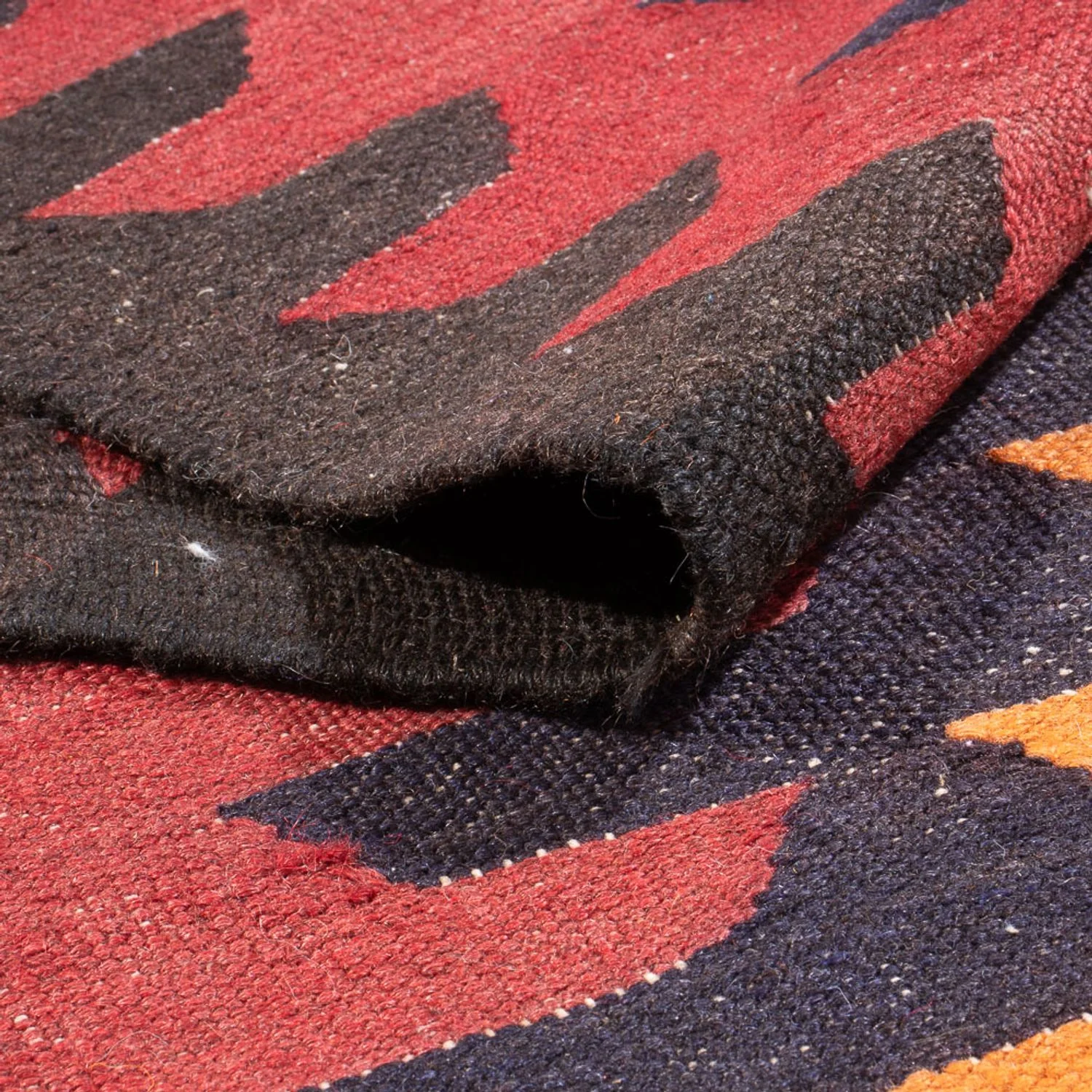 Läufer Kelim - Old - 423 x 140 cm - dunkelrot - Image 4