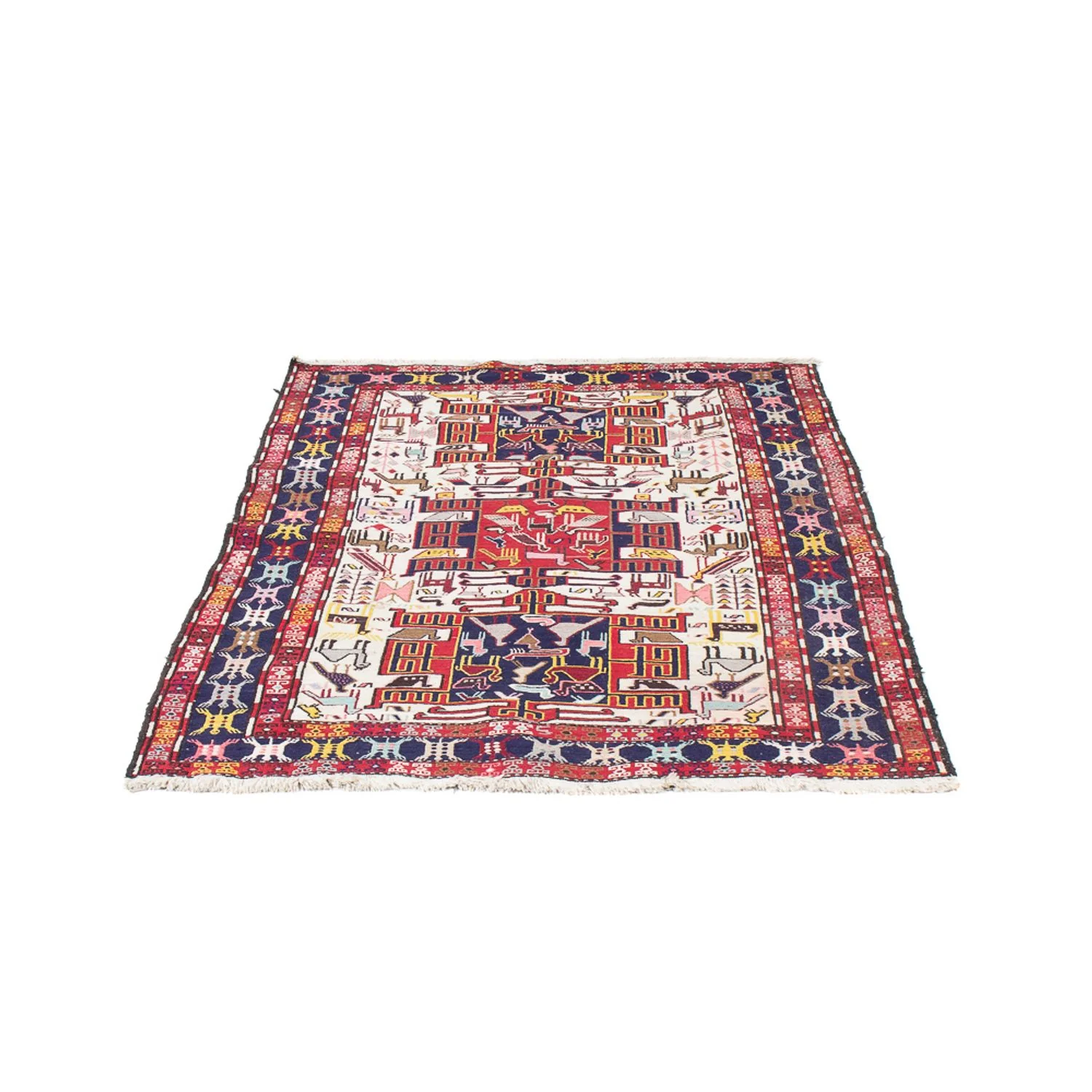 Kelim Seide Teppich 135x109cm - Image 4