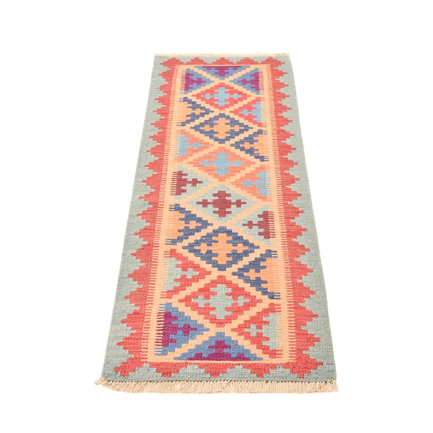 Läufer Kelim - Oriental - 196 x 58 cm - mehrfarbig - Image 5