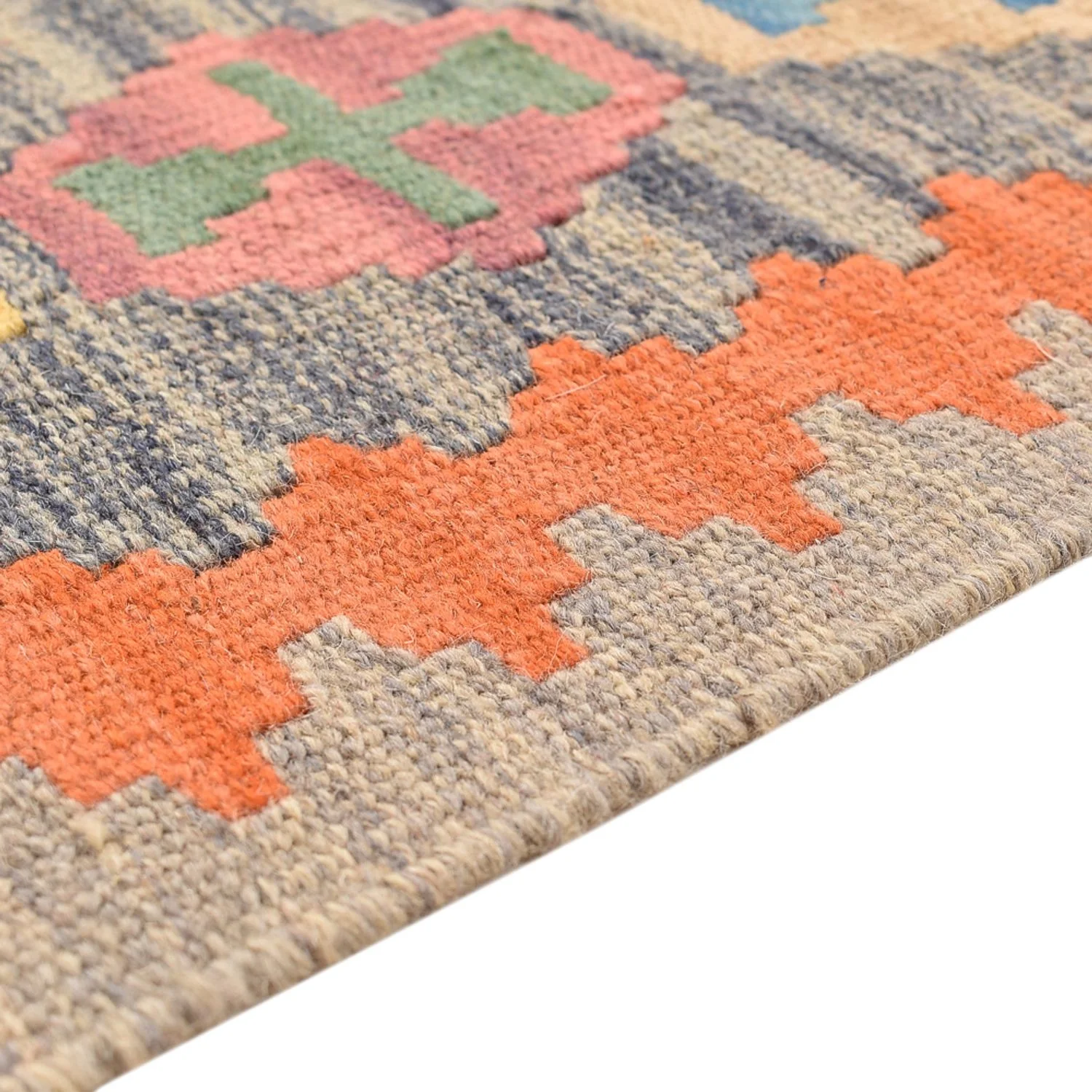 Kelim Fars Teppich 237x84cm - Image 3