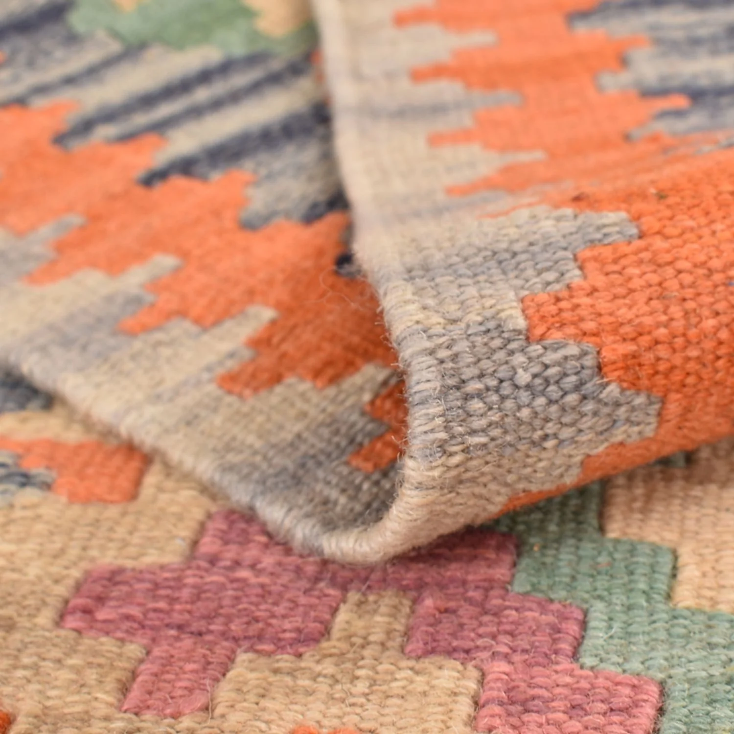Kelim Fars Teppich 237x84cm - Image 4