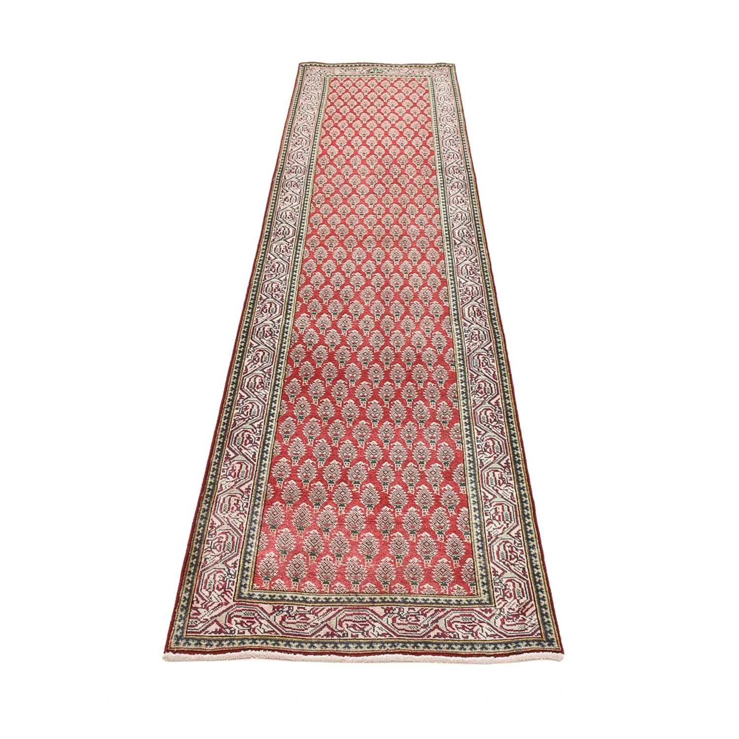Läufer Perser - Täbriz - 340 x 83 cm - rot - Image 5