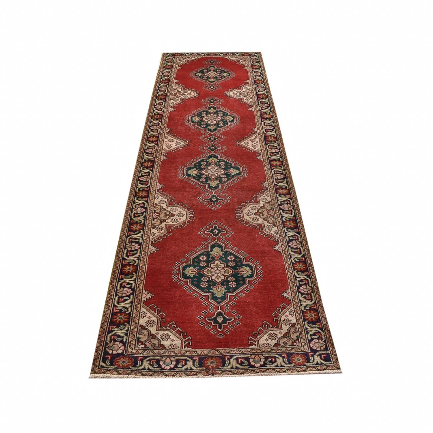 Läufer Perser - Täbriz - 340 x 96 cm - rot - Image 5