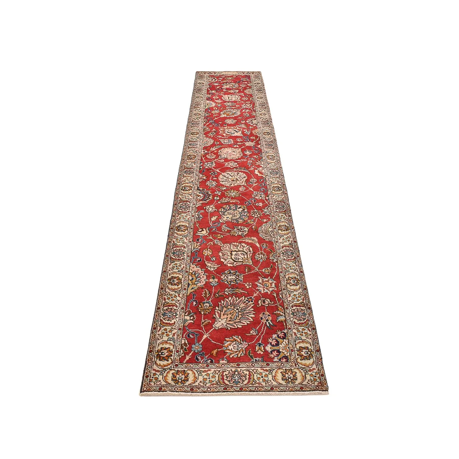Läufer Perser - Täbriz - 398 x 72 cm - rot - Image 5