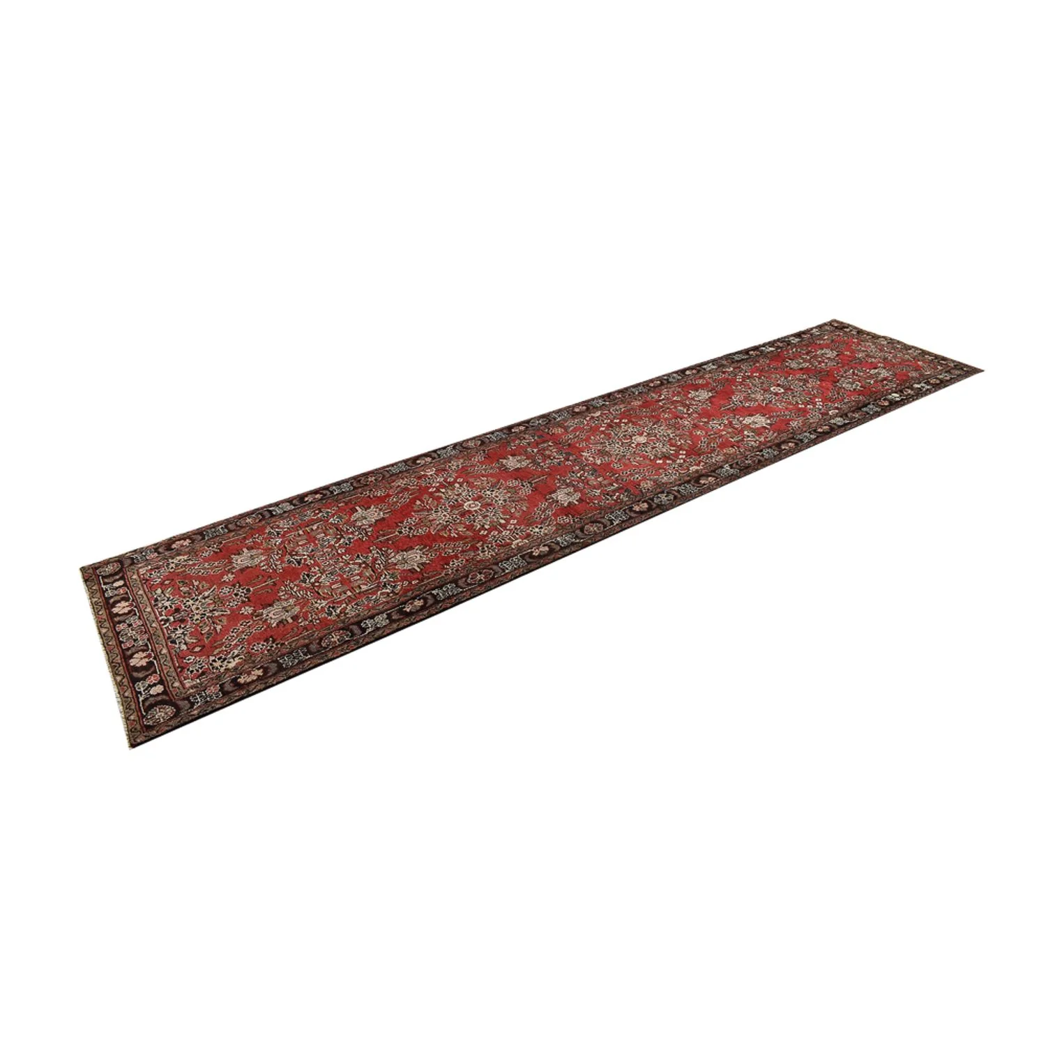 Läufer Perser - Täbriz - 433 x 95 cm - rot - Image 5