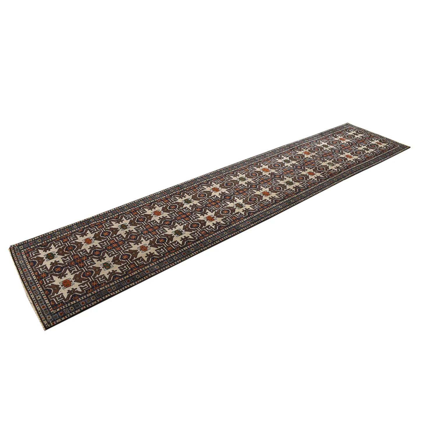 Läufer Turkaman - 366 x 79 cm - dunkelbeige - Image 5
