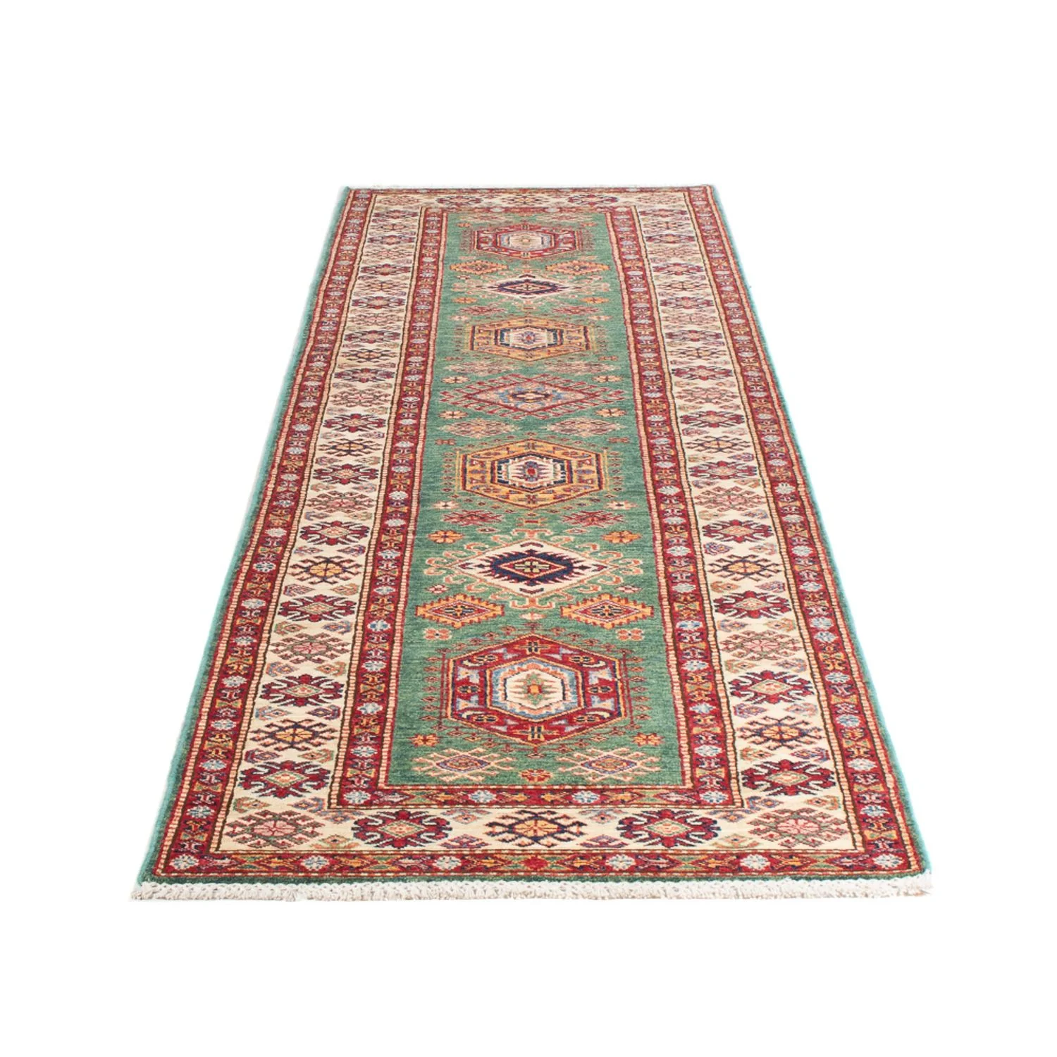 Läufer Ziegler - Kazak - 310 x 83 cm - grün - Image 4