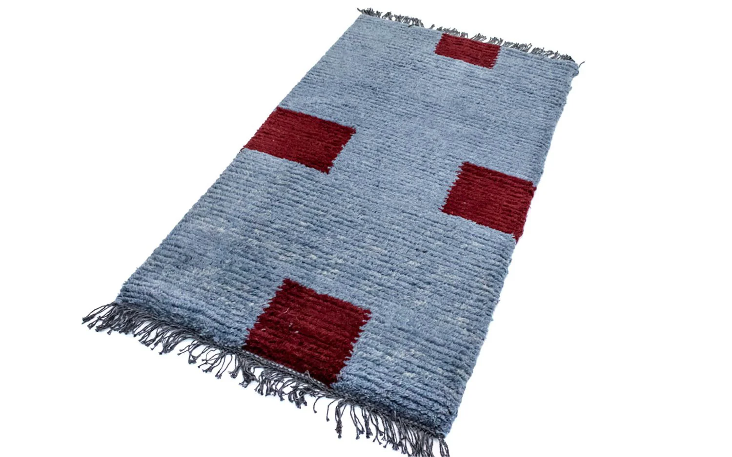 Nepal Teppich 140 x 70 cm - hellblau - Image 4
