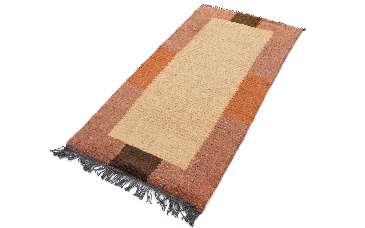 Nepal Teppich 140 x 70 cm - hellbraun - Image 2