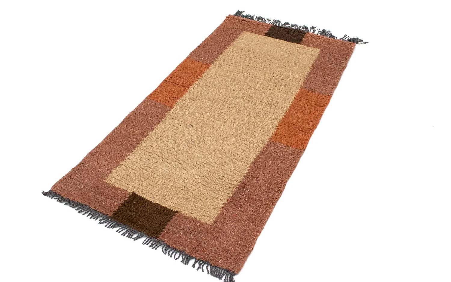 Nepal Teppich 140 x 70 cm - hellbraun - Image 3