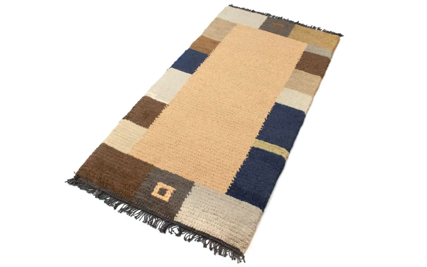Nepal Teppich 140 x 70 cm - hellbraun - Image 4