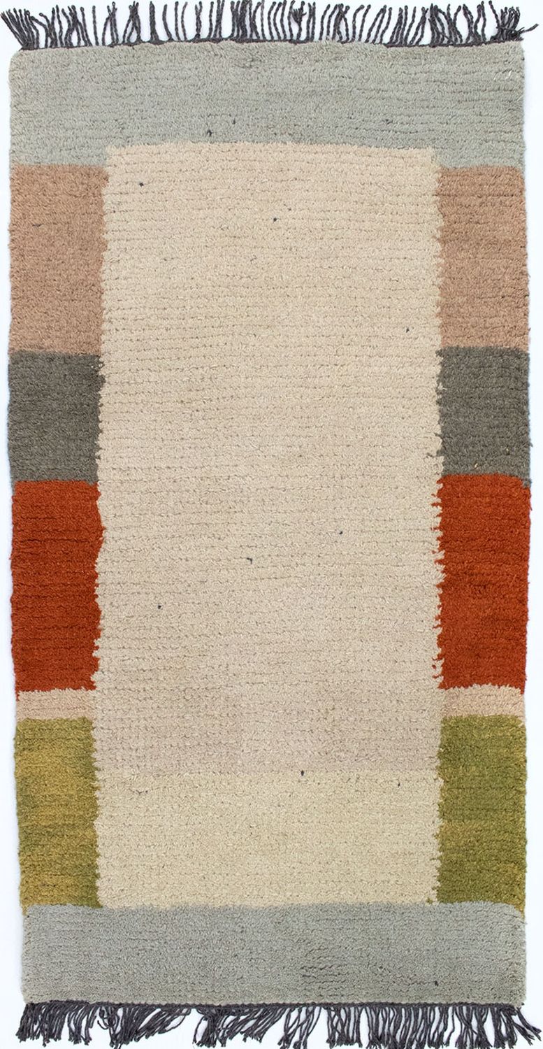 Nepal Teppich 140 x 70 cm - beige