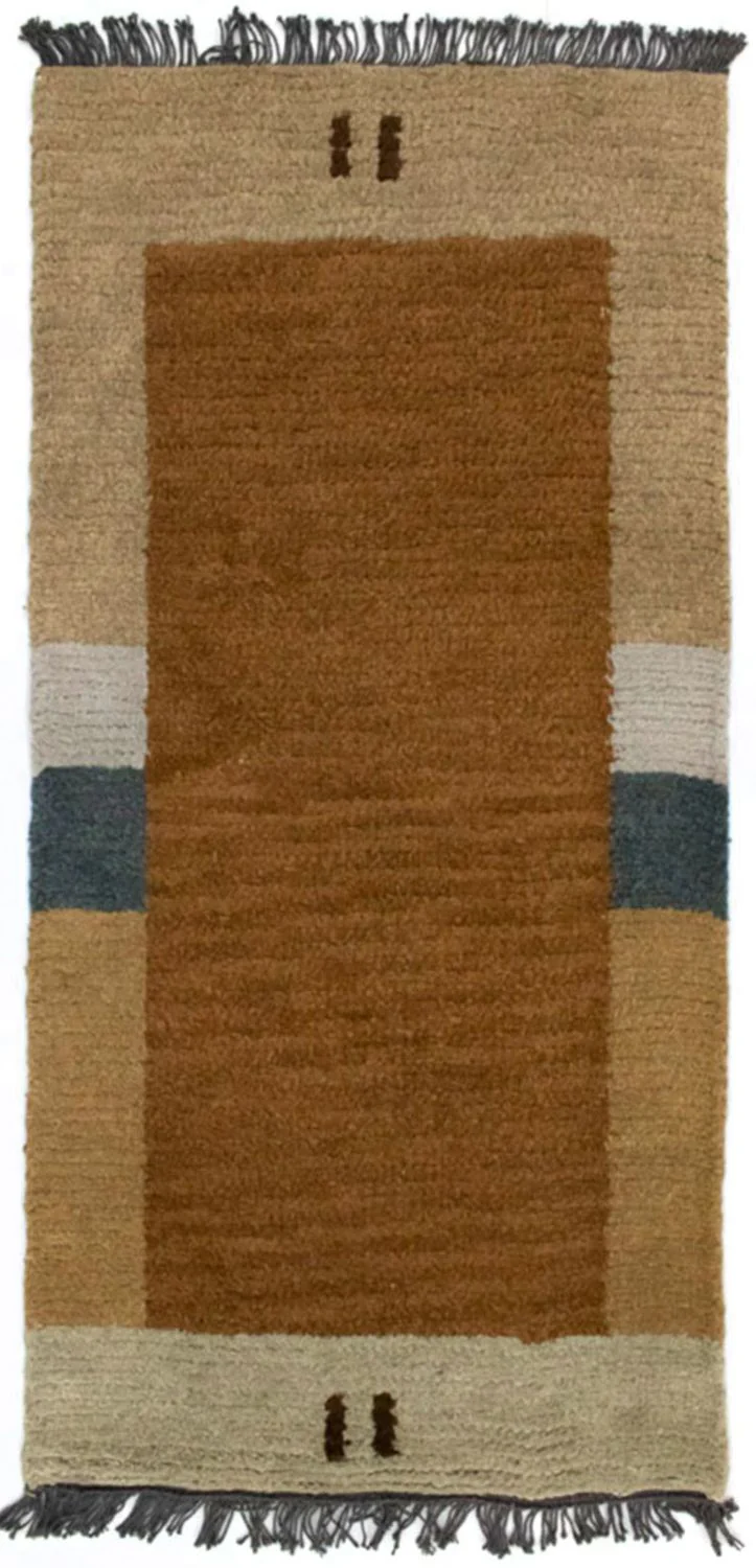Nepal Teppich 140 x 70 cm - braun