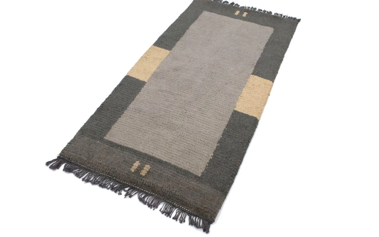Nepal Teppich 140 x 70 cm - grau - Image 4