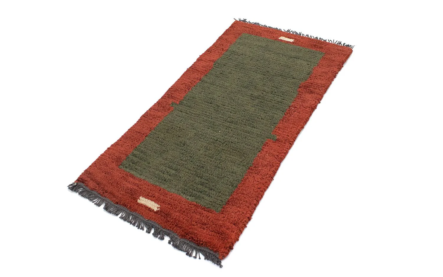 Nepal Teppich 140 x 70 cm - grün - Image 4