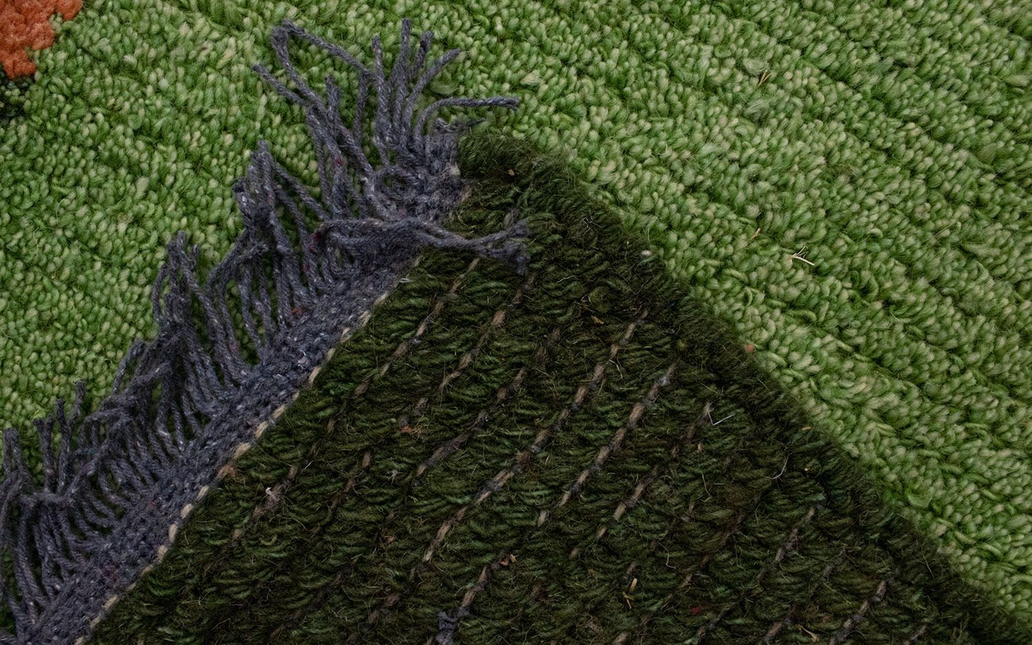 Nepal Teppich 140 x 70 cm - grün - Image 3