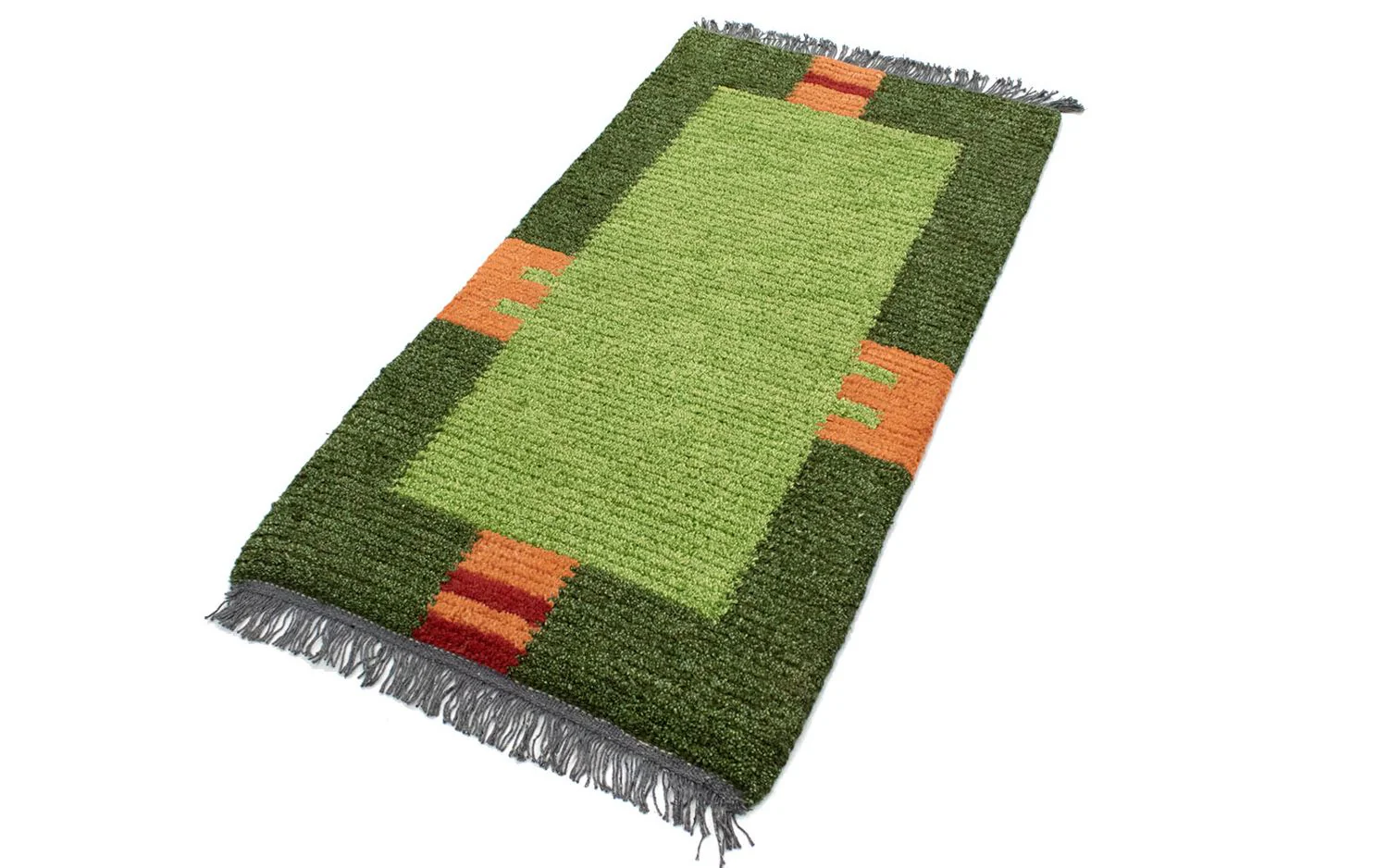 Nepal Teppich 140 x 70 cm - grün - Image 4
