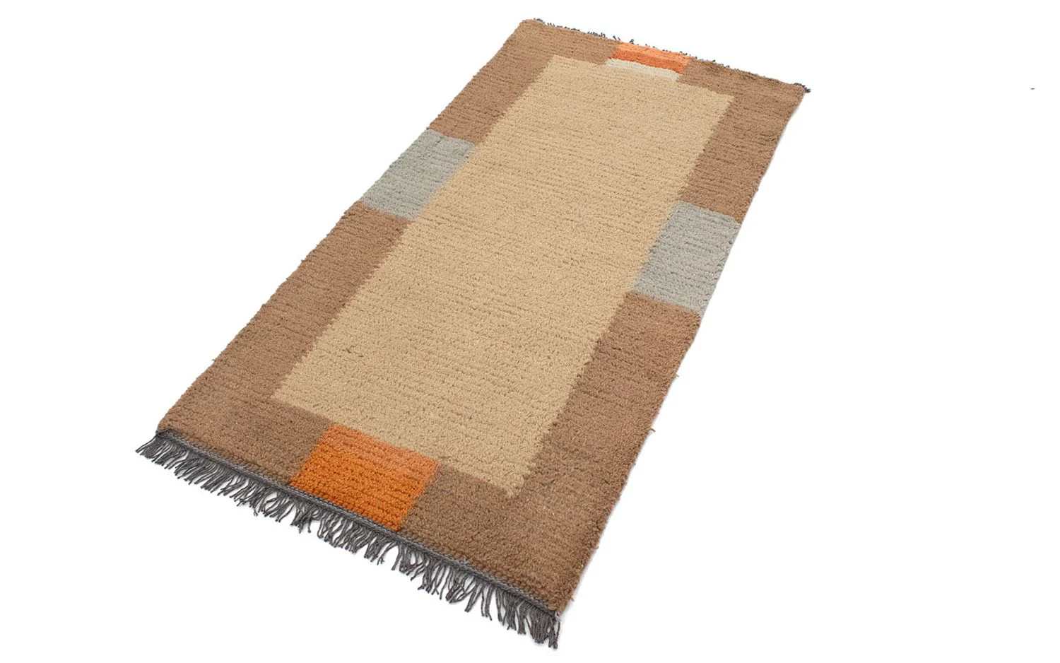 Nepal Teppich 140 x 70 cm - hellbraun - Image 4