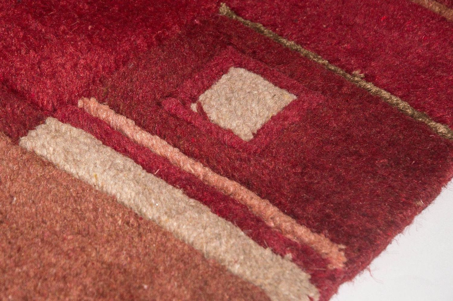 Nepal Teppich 140 x 70 cm - rot - Image 3