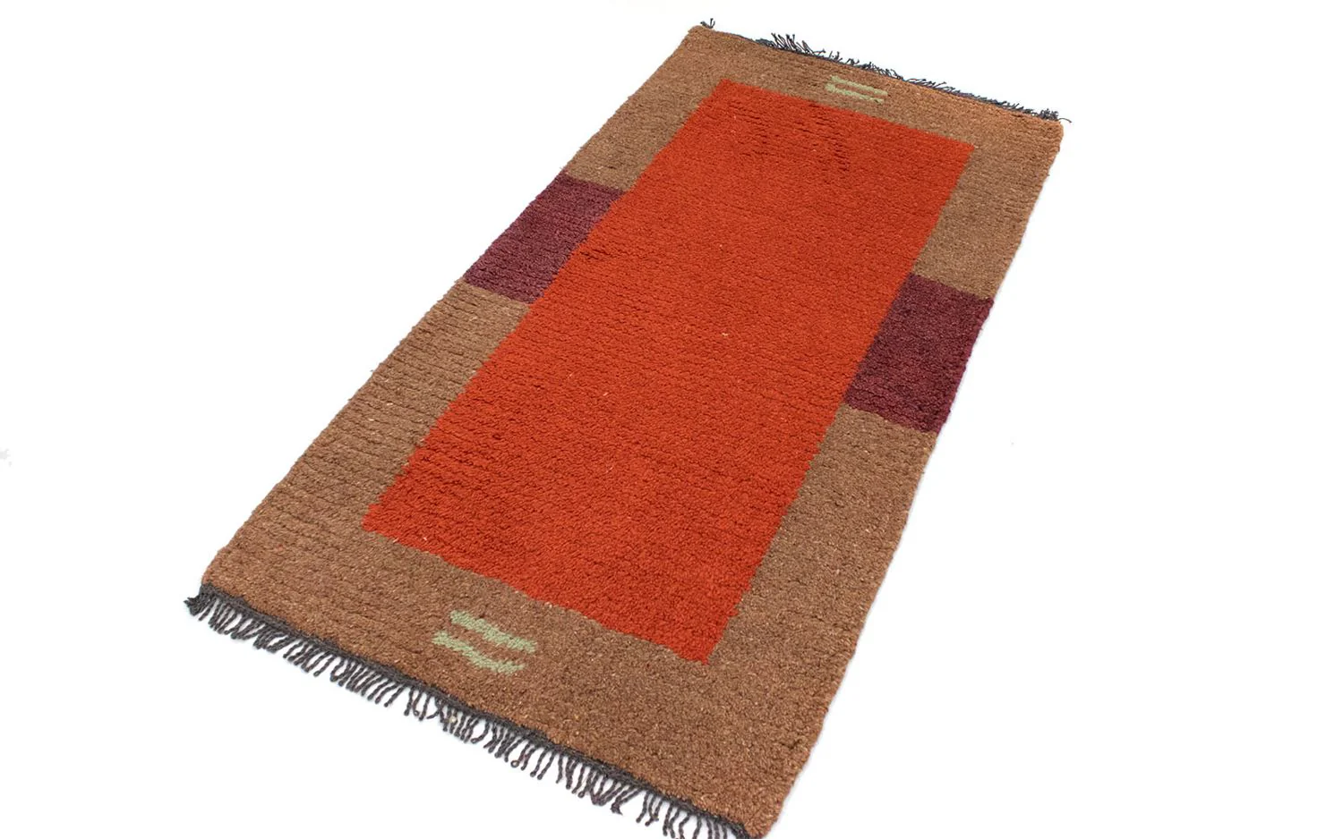 Nepal Teppich 140 x 70 cm - rot - Image 4