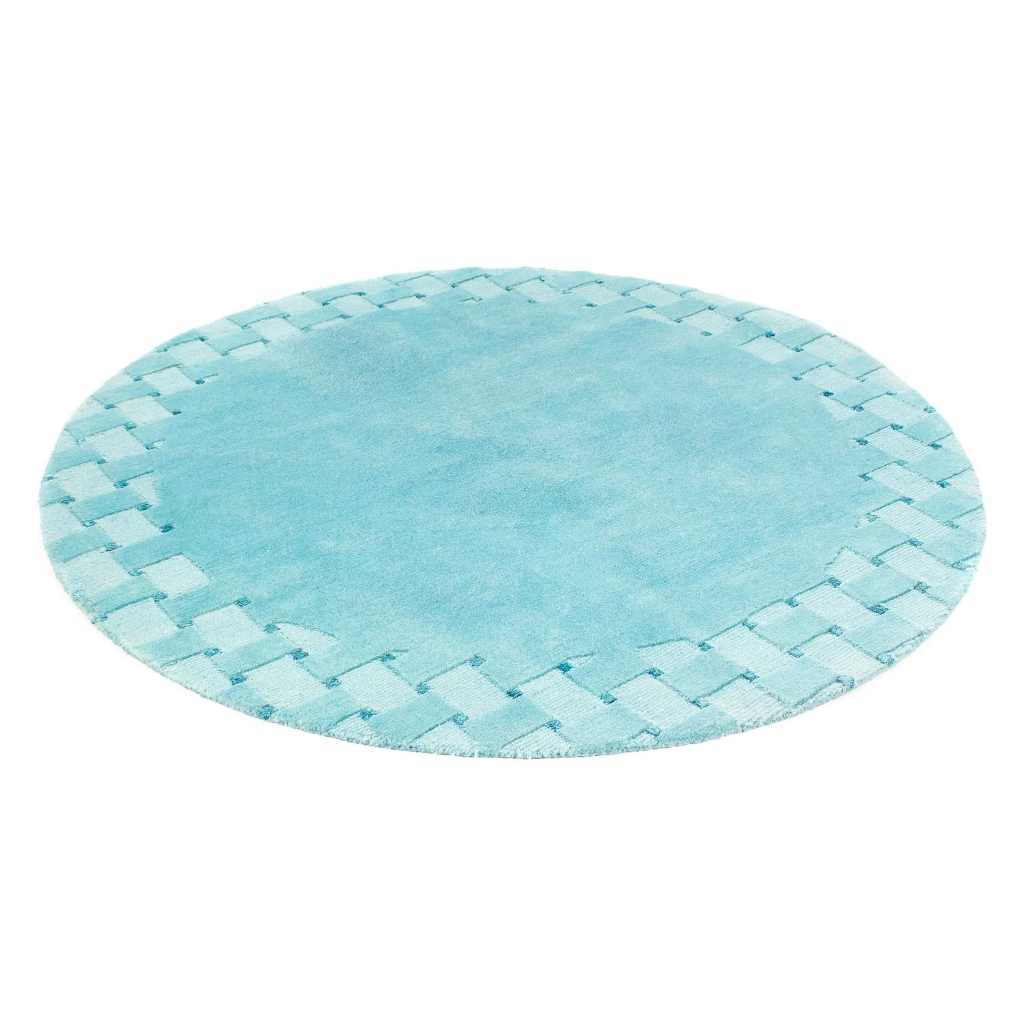 Nepal Teppich 151 x 151 cm - hellblau - Image 5