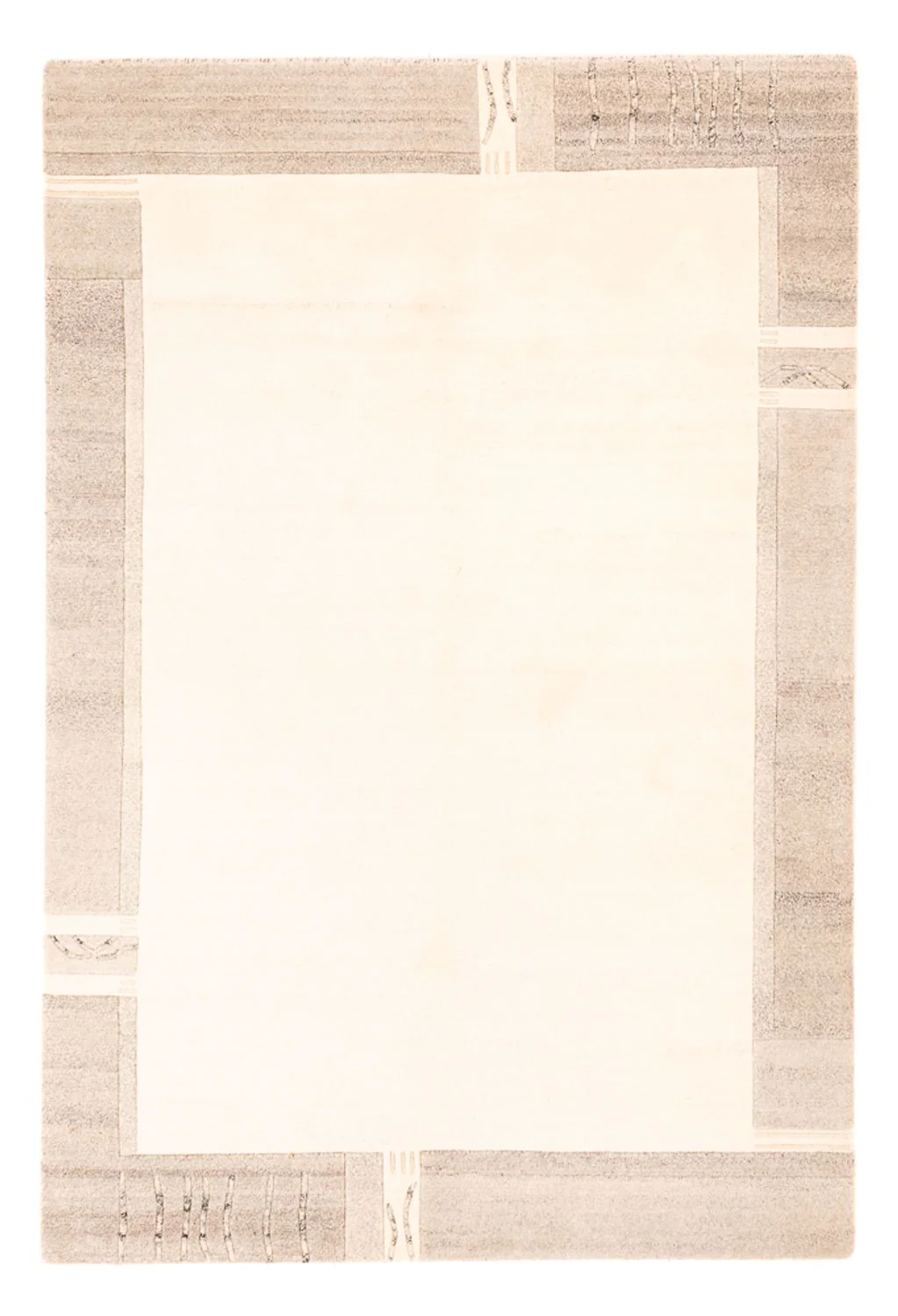 Nepal Teppich - 200 x 142 cm - weiß