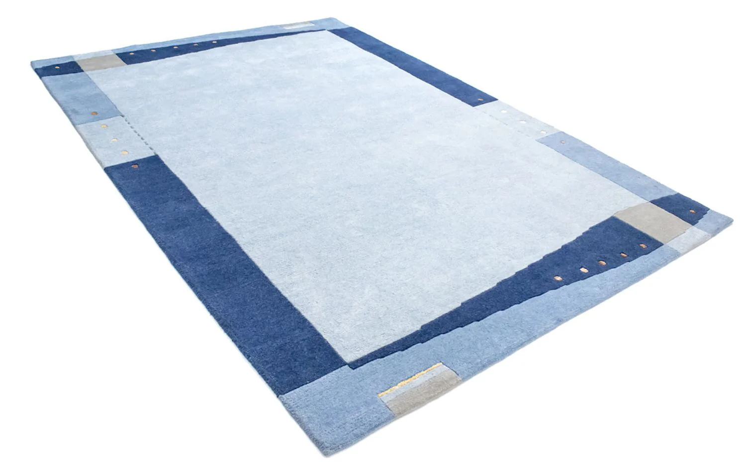 Nepal Teppich 300 x 200 cm - hellblau - Image 4