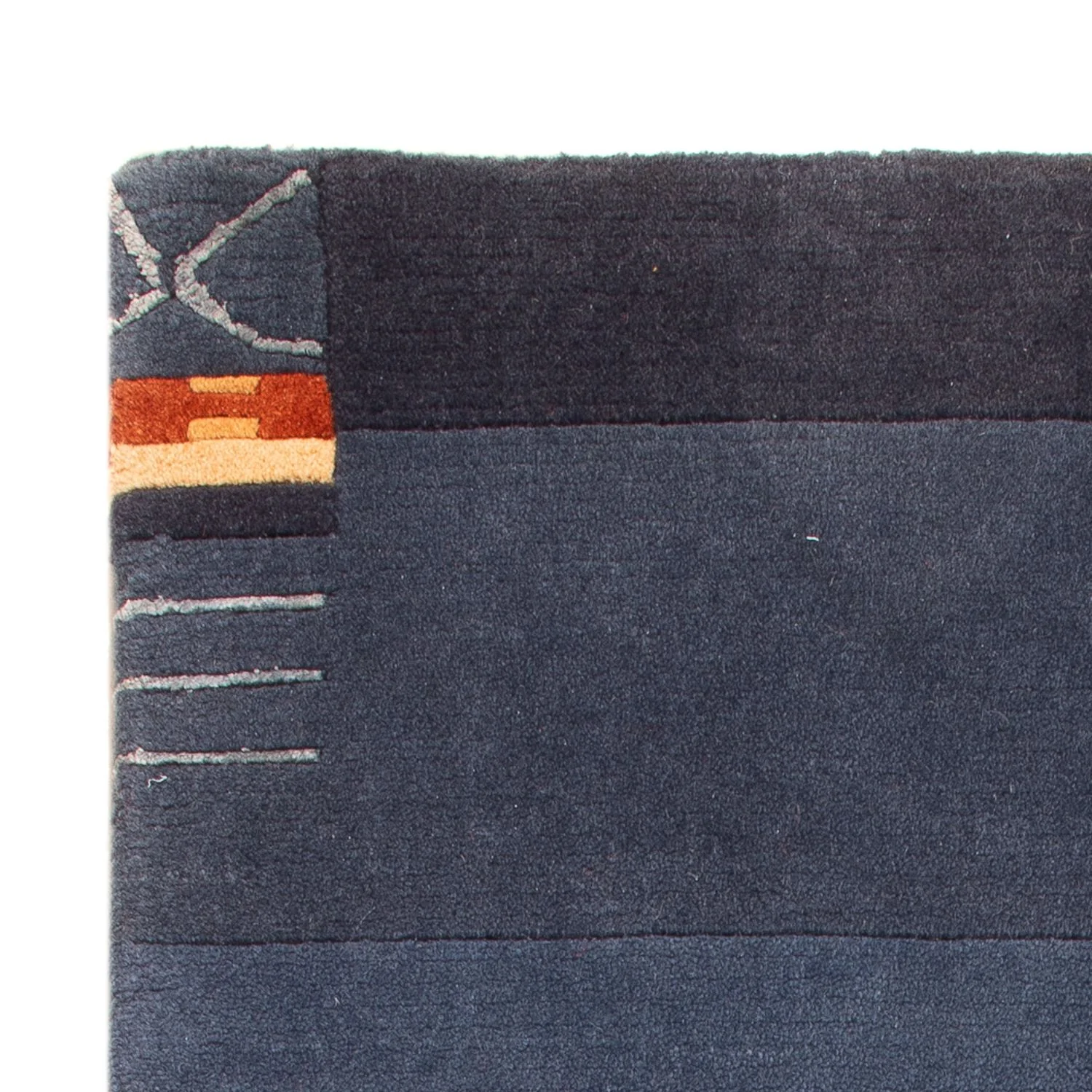 Nepal Teppich - 90 x 60 cm - dunkelblau - Image 3
