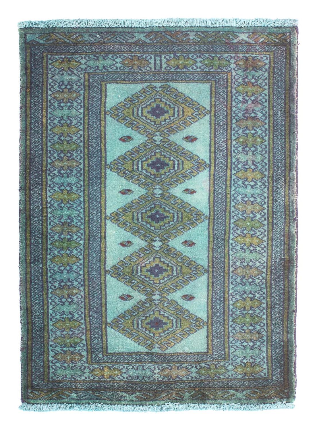 Orientteppich 92 x 64 cm - hellblau